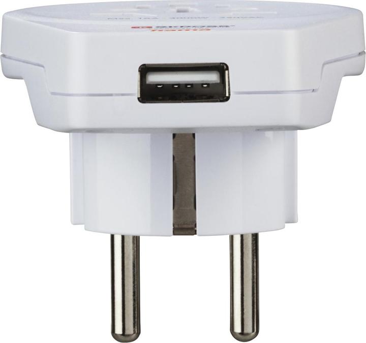 Produktbild Hama Reiseadapter World to Europe USB für 2- und 3-polige Geräte, 1x USB