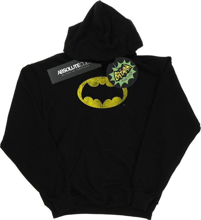 Actual product image Mens Batman TV Series Distressed Logo Hoodie (XXL)