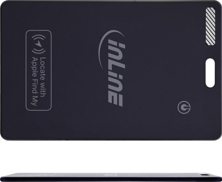 Productafbeelding InLine ® Wallet Finder, smarte Karte für die Geldbörse, Qi-Aufladung, 100mAh, IPX5 (iOS, iPadOS)