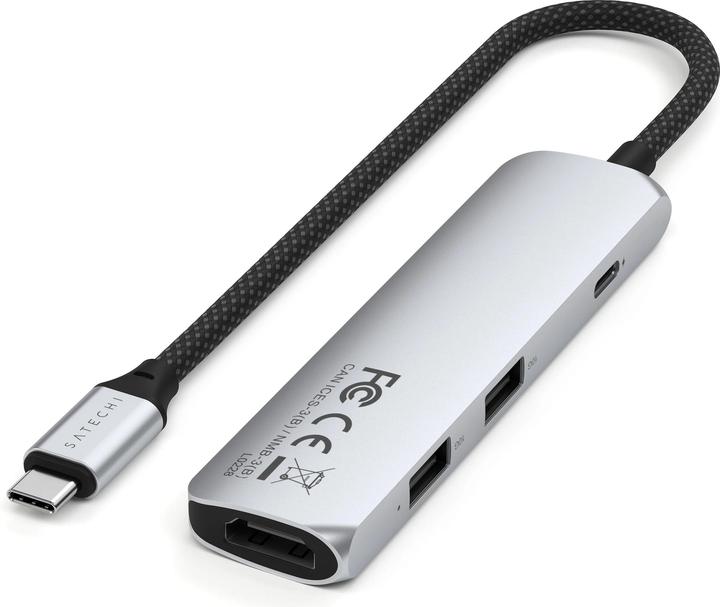 Image du produit Satechi Hub multiport Slim 4 Argent (USB-C, 4 Ports)
