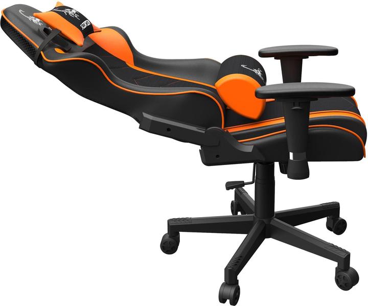 Produktbild Gembird GC-SCORPION-04X Gaming-Stuhl "SCORPION", schwarz und orange, Stoffsessel mit orangefarbenen Kunst...