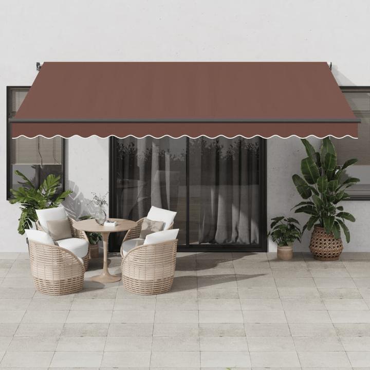 Produktbild VidaXL Markise Gelenkarmmarkise Sonnenmarkise Automatisch Braun 450x350cm (4.50 m)