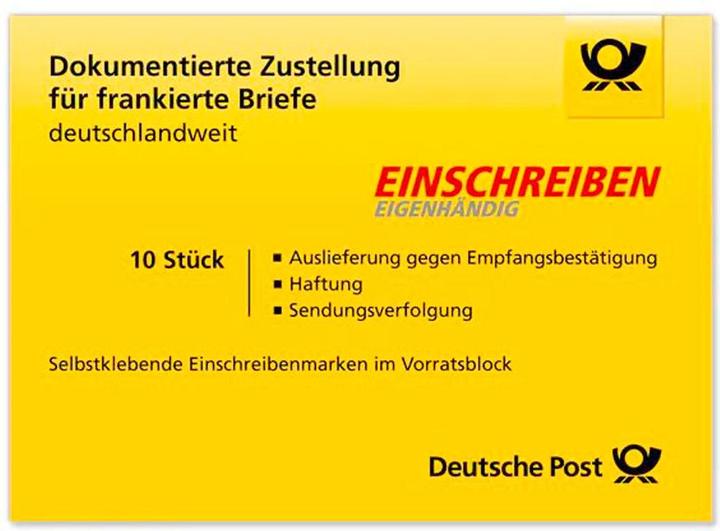 Immagine prodotto Deutsche Post 10 €4,85 Francobolli autoadesivi per raccomandata (10 x)