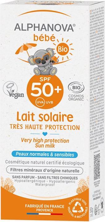 Produktbild Alphanova BB Sonnenmilch Bio SPF50+ Milch (Sonnenmilch, SPF 50+, 50 ml, 50 g)