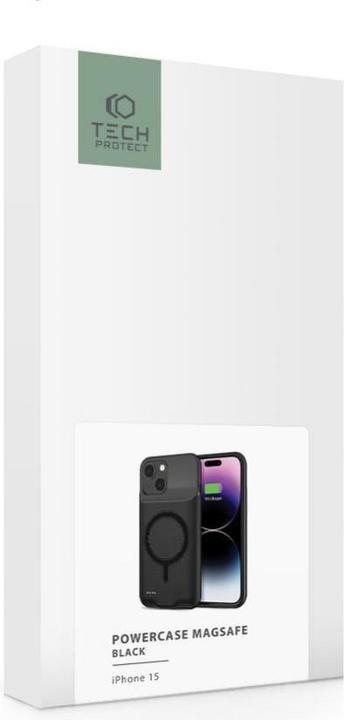 Image du produit Tech-Protect Étui PowerCase pour iPhone 15 avec MagSafe et banque d'alimentation 7000mAh - noir (Apple iPhone 15)