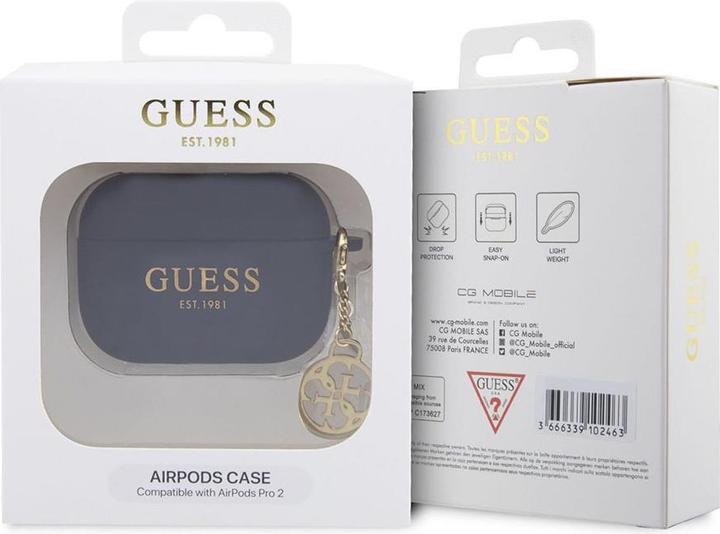 Produktbild Guess 4G Charms Silicone Case für Apple Airpods Pro 2 - black (Kopfhörer Hülle)