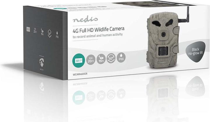 Actual product image Nedis Wildcamera - 1080p@30fps - 30.0 MPixel - 2 MPixel CMOS - IP66 - Zwart No-Glow IR - Nachtzicht - Kijk