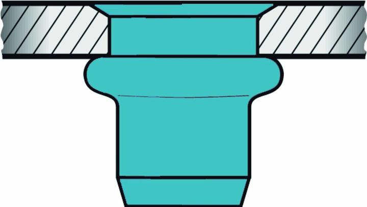 Produktbild Gesipa Blindnietmutter Nietschaft d x l 7 x 12,5 mm M5 Edelstahl A2 Kleinkopf 500 Stück