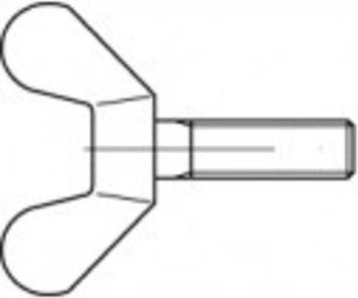Produktbild Toolcraft Flügelschrauben M8 30 mm Edels (10 Schrauben pro Stück)