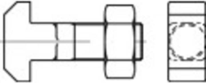 Produktbild Toolcraft Hammerkopfschrauben M20 100 mm (10 Schrauben pro Stück)