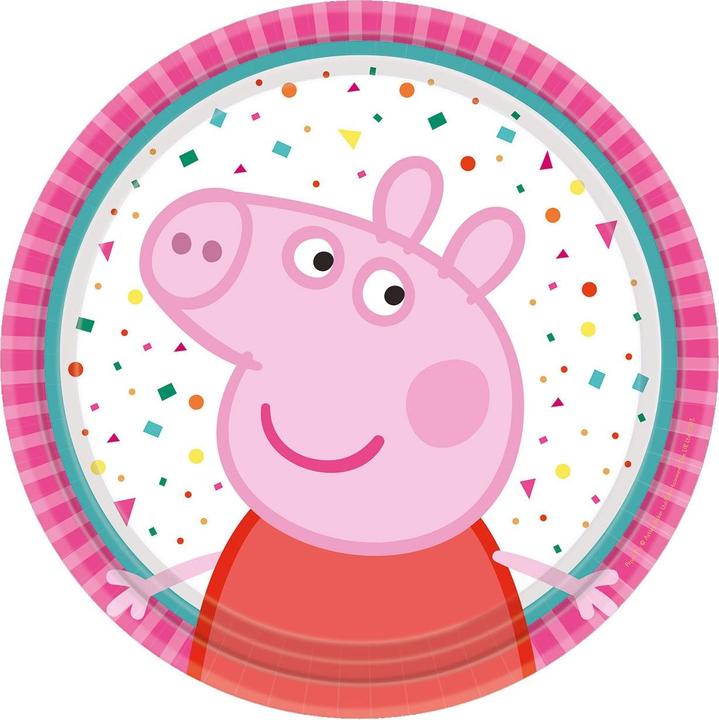 Actual product image Amscan Peppa Pig Birthday Dessert Plate (8 x)