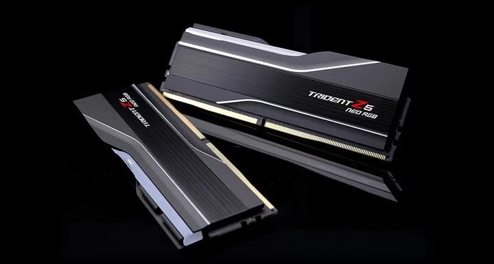Image du produit G.Skill TRIDENT NEO AMD RGB DDR5 2X48GB 6000MHZ CL26 BLACK F5-6000J2636H48GX2-TZ5NR (2 x 48 Go, 6000 MHz, RAM DDR5)