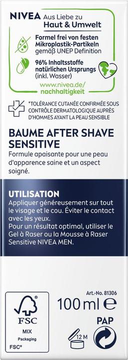 Image du produit NIVEA Baume Après-Rasage Sensitive (Baume, 100 ml)