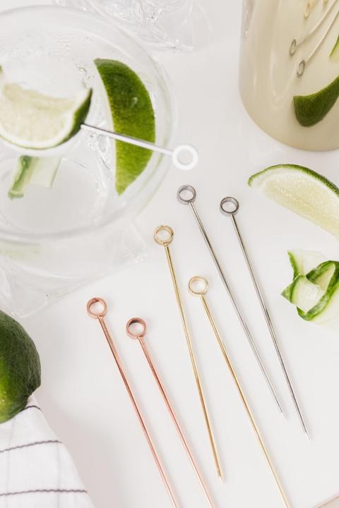 Immagine prodotto Uberstar Set di 6 agitatori da cocktail in oro (Frusta cocktail)