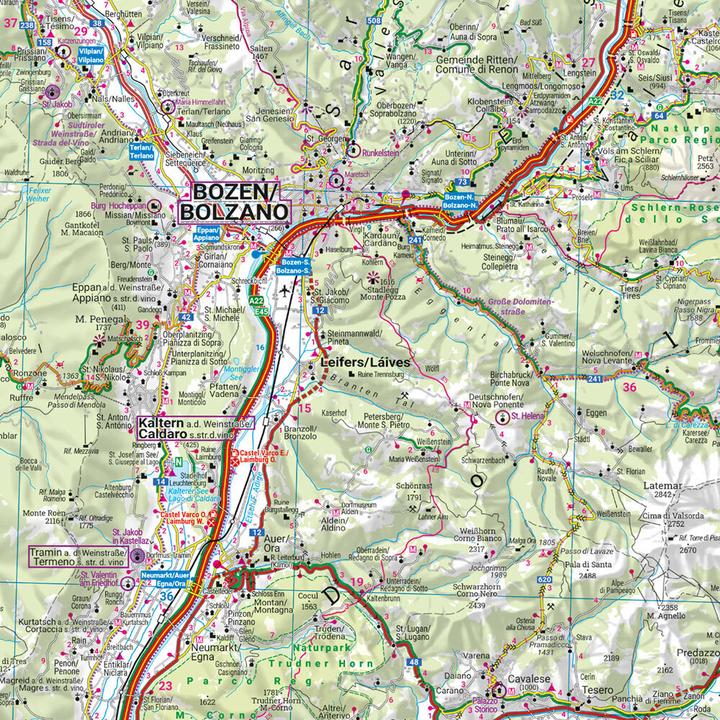 Produktbild Freytag & Berndt Autokarte Südtirol - Trentino - Gardasee - Venetien 1:200.000. South Tyrol, Trentin