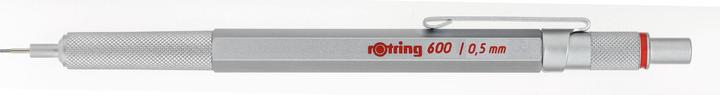 Actual product image Rotring Automatic pencil 600 0.5 silver - 1904445 (0.50 mm, HB, 1 x)