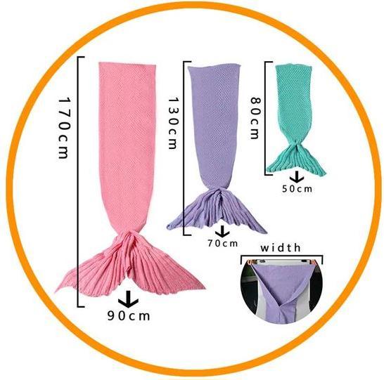 Produktbild MU Classic Meerjungfrau Strickdecke (70 x 130 cm)