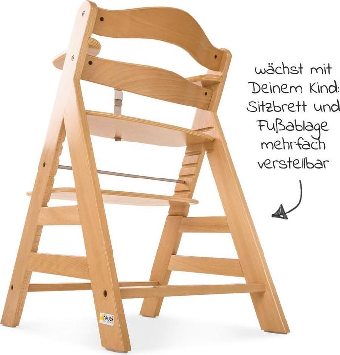 Actual product image Hauck Highchairs Highchair Alpha Plus Natural - in economy set incl. (Highchair)
