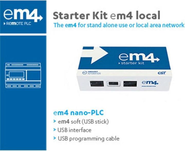Actual product image Crouzet 88981106 EM4 local PLC starter kit 24 V/DC