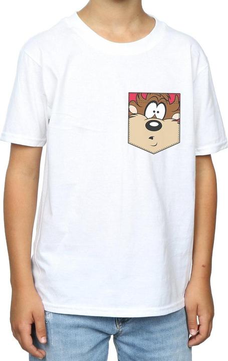 Immagine prodotto Looney Tunes Tasmanian Devil Face Faux Pocket Maglietta Ragazzi (116)