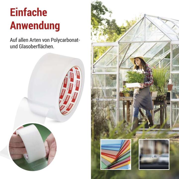 Actual product image Emos Repair tape for polycarbonate and glass, 25 m x 50 mm, transparent (50 mm)