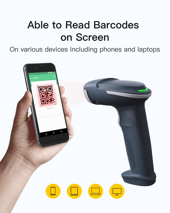 Actual product image Inateck Barcodescanner 54 blue (BCST-52 blue) (2D barcodes)