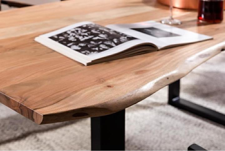Image du produit SIT Möbel Table en bois massif Ux3.6 Acacia naturel antique noir antique (200 x 76 x 100 cm)