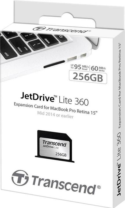 Actual product image Transcend JetDrive Lite 360 MacBook Pro Retina 15 (256 GB, SDXC, U1)