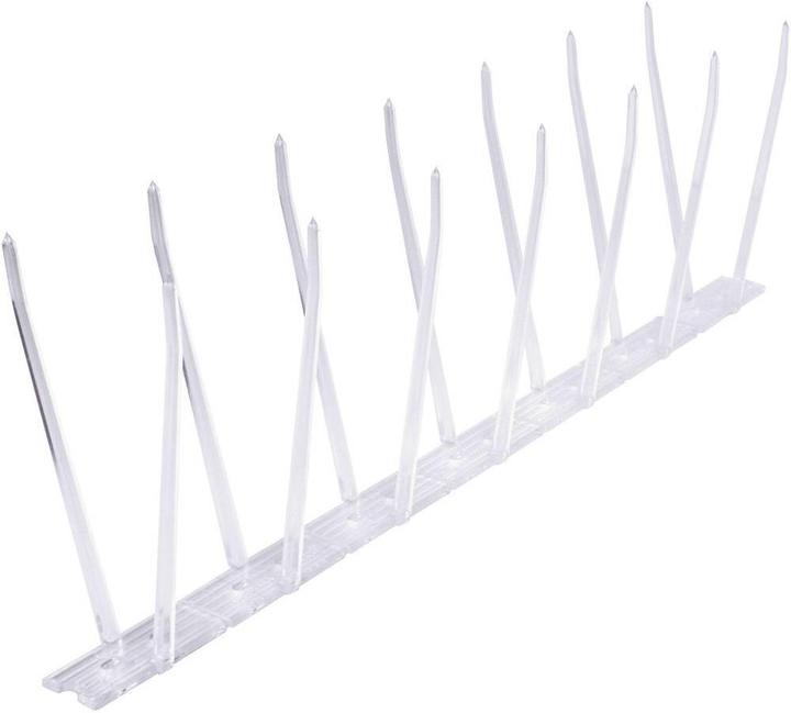 Swissinno Taubenabwehrspikes transparentes Polycarbonat 300cm inkl. Silikonkleber