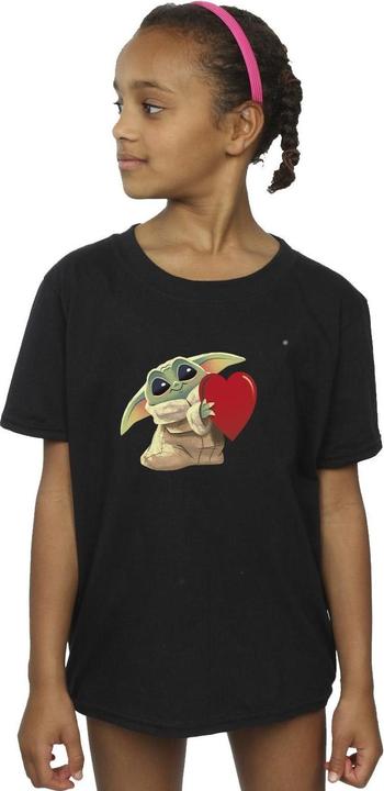 Actual product image Star Wars Girls The Mandalorian The Kids With Heart Cotton T-Shirt (152, 158)