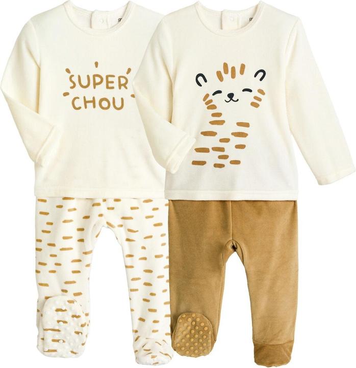 Image du produit La Redoute Collections Lot de 2 pyjamas en velours (62)