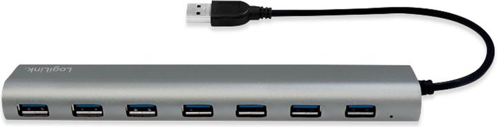 Immagine prodotto LogiLink UA0308 - Hub USB 3.0 a 7 porte con lettore di schede, involucro in alluminio, pilkas (USB-A, 7 Porti)