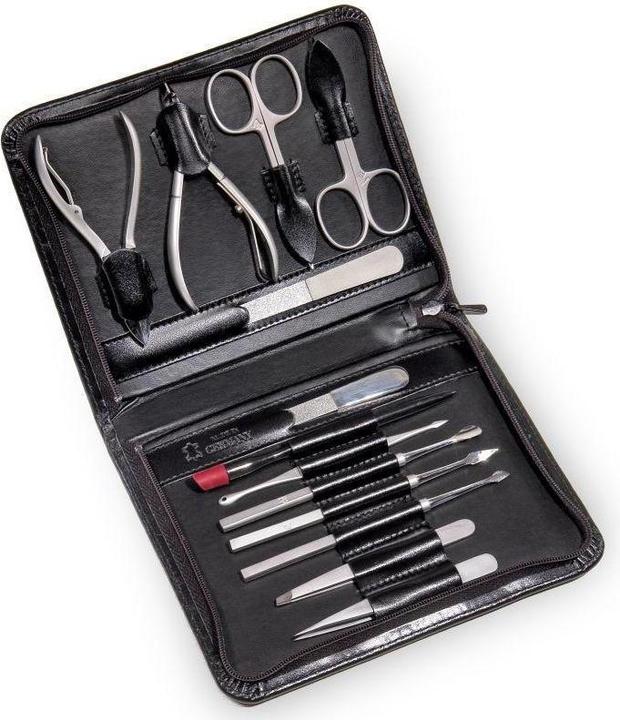 Actual product image Sacher TR800R.0104 - 13-piece manicure case Manicure set black (leather)