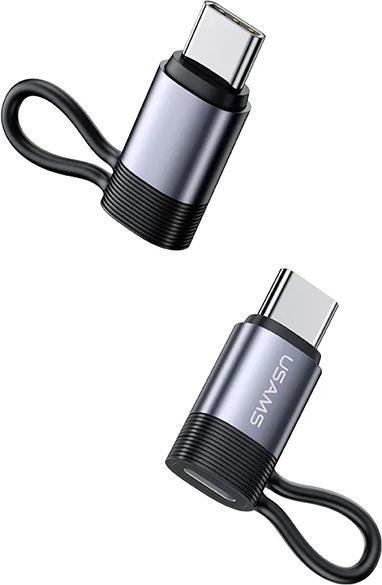 Actual product image Usams Adapter AU17 Lightning - USB-C 30W stalowy/aluminium SJ677LN01 (US-SJ677) (USB Type C, Lightning)