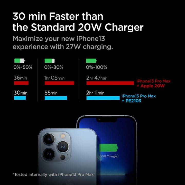 Produktbild Spigen Ładowarka sieciowa PE2103EU 27W ArcStation Network Czarna/Black ACH05607 (27 W)