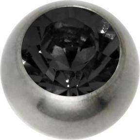 Bijouteria 1.2mm Titan Piercingteil (Swarovski Kristall, Titan)