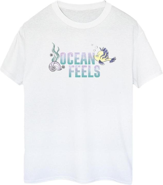 Actual product image Disney Womens/Ladies The Little Mermaid Ocean Cotton Boyfriend T-Shirt (L)