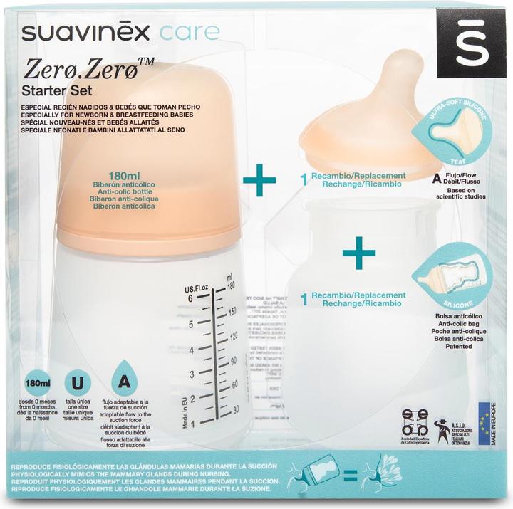 Actual product image Suavinex Zero.Zero Starter Kit (180 ml)