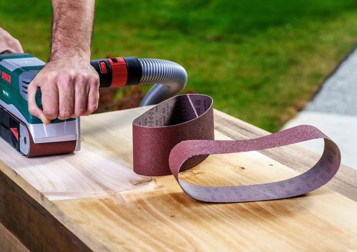 Produktbild Bosch Zubehör Schleifband-Set für Bandschleifer, 9-teilig, 75 x 533 mm, Körnung 60, 80, 100 (60, 80, 100)