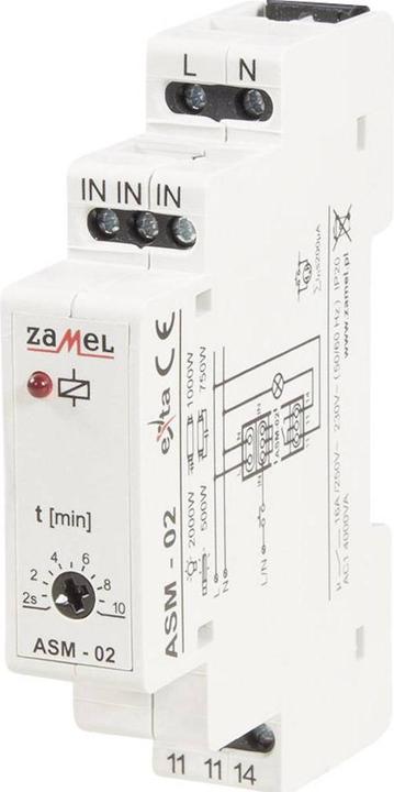 Immagine prodotto Zamel ASM-02 Interruttore orario per scale con guida a cappello 230 V