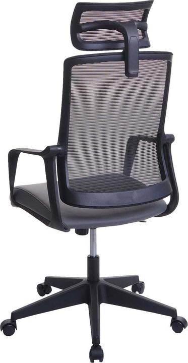 Produktbild Swisshandel24 Bürostuhl, Drehstuhl Schreibtischstuhl, ergonomisch Kopfstütze, Kunstleder grau