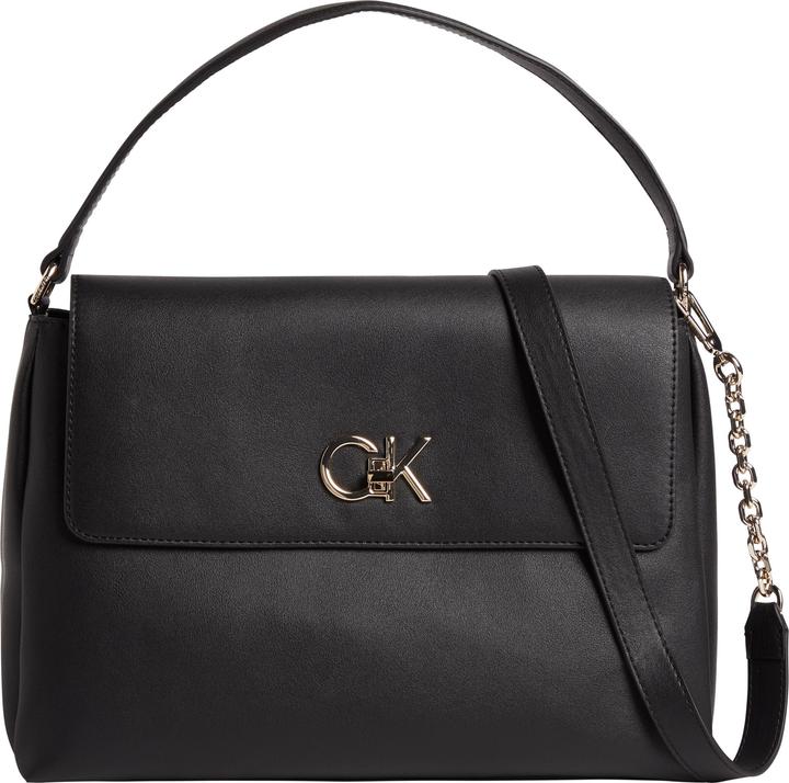 Calvin Klein Damen Re-Lock Tote Tragetasche, Ck Schwarz, One Size
