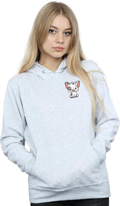 Immagine prodotto Disney Moana Pua The Pig Breast Print Felpa con Cappuccio Donna (S)