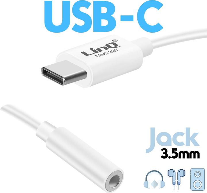 Produktbild LinQ USB-C / 3.5mm Klinkenadapter (USB Typ C, 3.5mm Klinke)