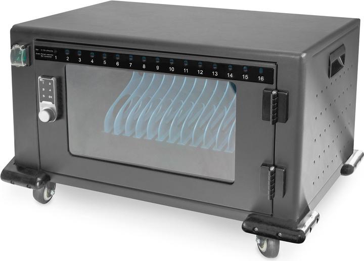 Image du produit Digitus Armoire de recharge mobile, 14", USB-C, électr. PIN, 16 stations de charge, ventilateur, 384 x 550