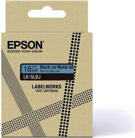 Actual product image Epson Matte Blue/Black 18mm LK-5LBJ (1.80 cm, Blue)