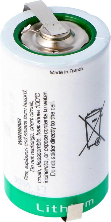 Actual product image Saft Battery LSH 20 with Z solder tags (1 pcs., D, 13000 mAh)
