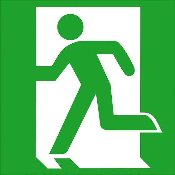 Energie-Label Magni Format 4044589004802 – Rettungsz. 150 x 150 mm.fol.rett.weg/notausg. LINKS