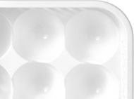 Actual product image Kinvara plastic egg cup 15 holes white transparent