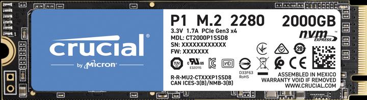 Immagine prodotto Crucial P1 (2000 GB, M.2 2280)